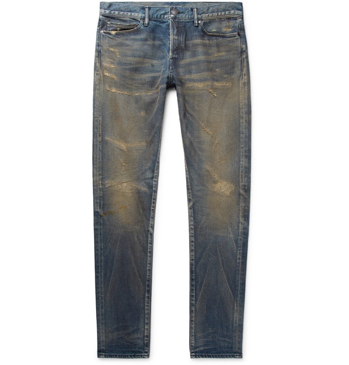 Photo: John Elliott - The Cast 2 Skinny-Fit Distressed Stretch-Denim Jeans - Men - Indigo