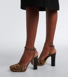 Fendi Tiger-print calf hair platform pumps