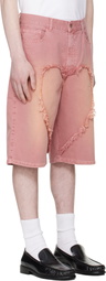 Carne Bollente Pink 'The Love' Denim Shorts