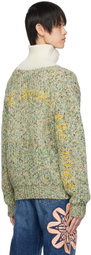 BLUEMARBLE Green Embroidered Sweater