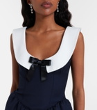 Shushu/Tong Bow-detail wool minidress
