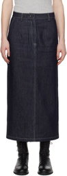 CO Navy Pencil Denim Midi Skirt