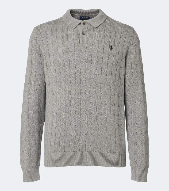 Photo: Polo Ralph Lauren Cable-knit cotton polo sweater