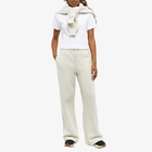 Calvin Klein Women's Monologo Straight Leg Hawk Pant in Eggshell