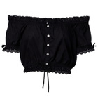 Poupette St Barth Nala broderie anglaise cotton poplin crop top