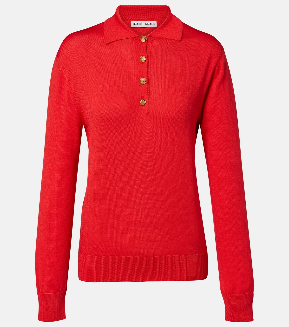 Blazé Milano Alegria silk and cotton polo sweater
