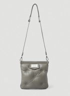 Glam Slam Flat Messenger Shoulder Bag in Grey