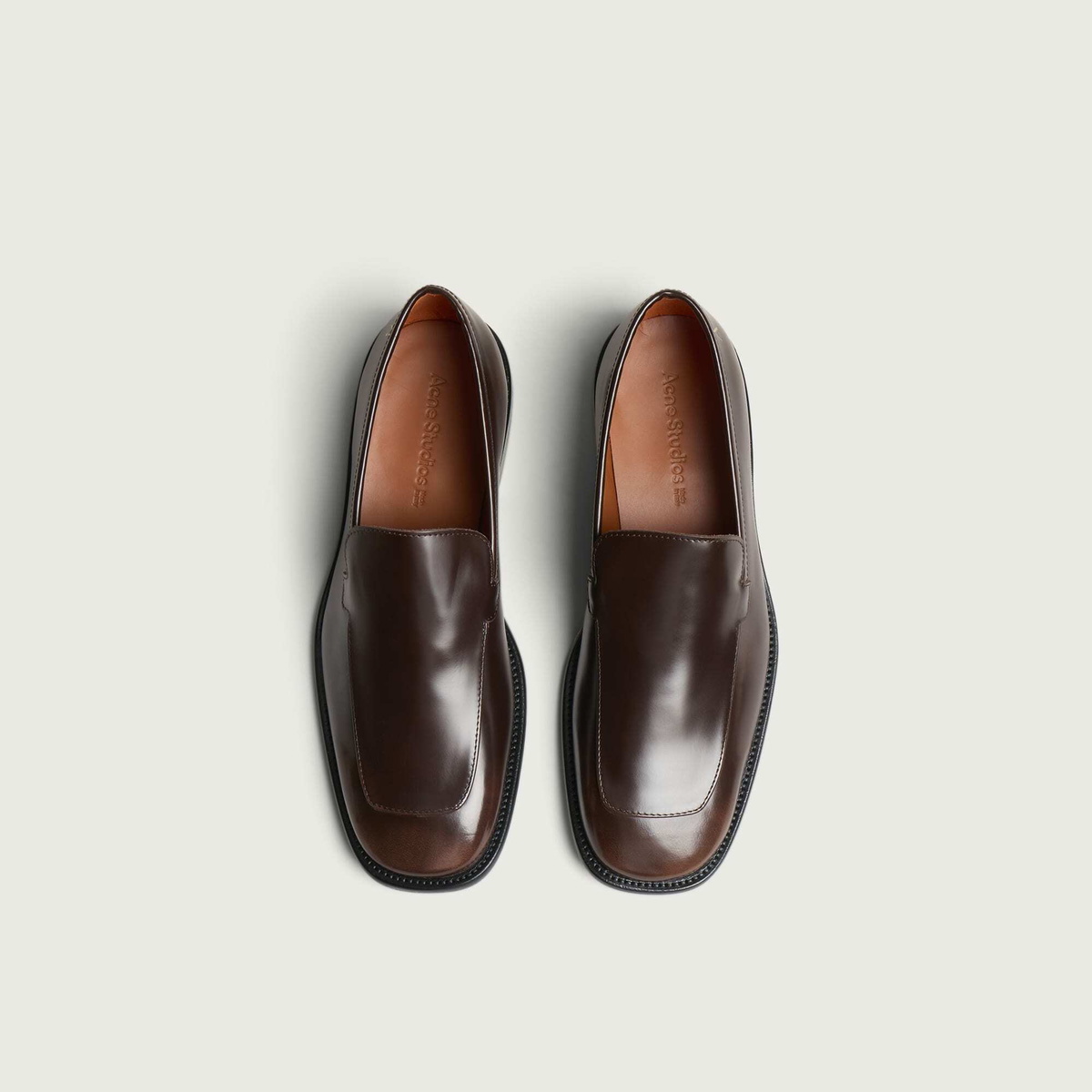 Acne Studios Men's Bassel Le Loafers in Dark Brown