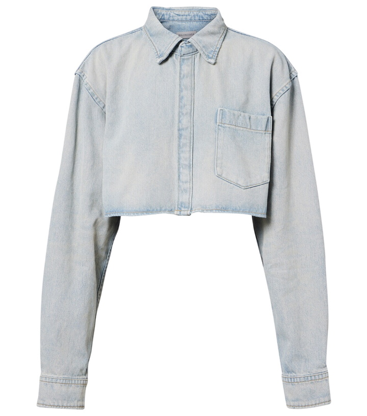 Photo: Balenciaga Cropped denim shirt