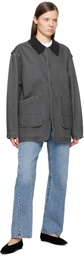 LE17SEPTEMBRE Gray Knit Collar Field Jacket