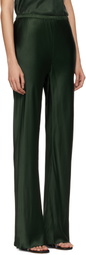 Silk Laundry Green Bias Cut Lounge Pants
