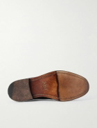 Maison Margiela - Love to Death Distressed Leather Derby Shoes - Black
