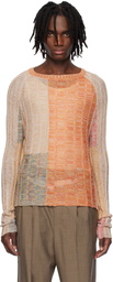 Eckhaus Latta Orange & Beige Symphony Sweater