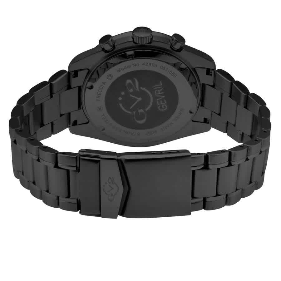 GV2 by Gevril Freccia Chronograph Quartz Black Dial Mens Watch 42903B