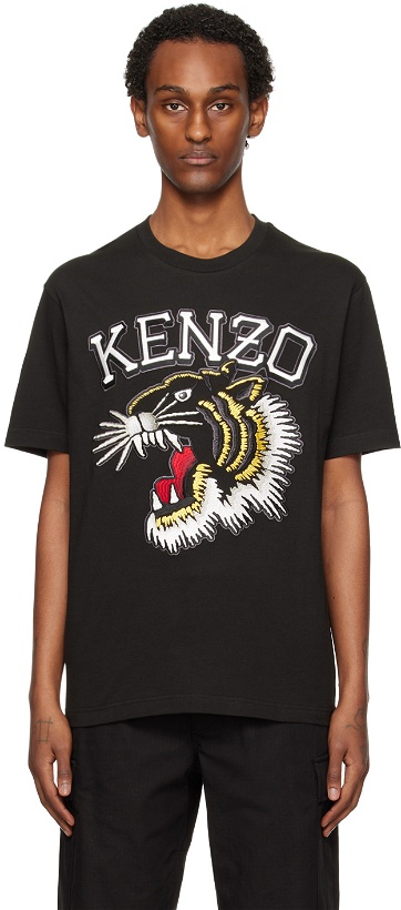 Photo: Kenzo Black Kenzo Paris Varsity Tiger T-Shirt