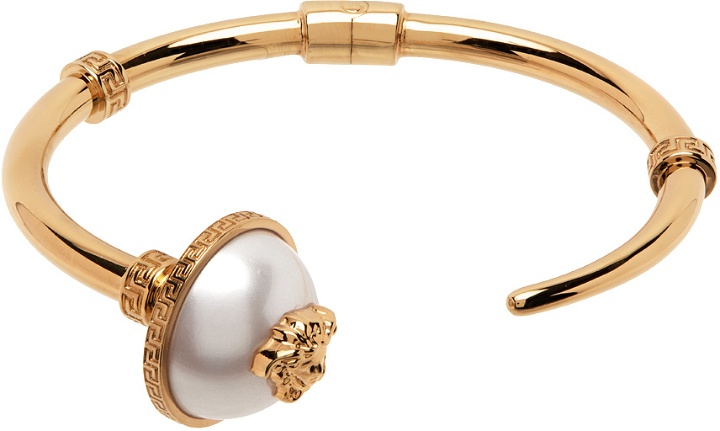 Photo: Versace Gold & White La Medusa Bracelet