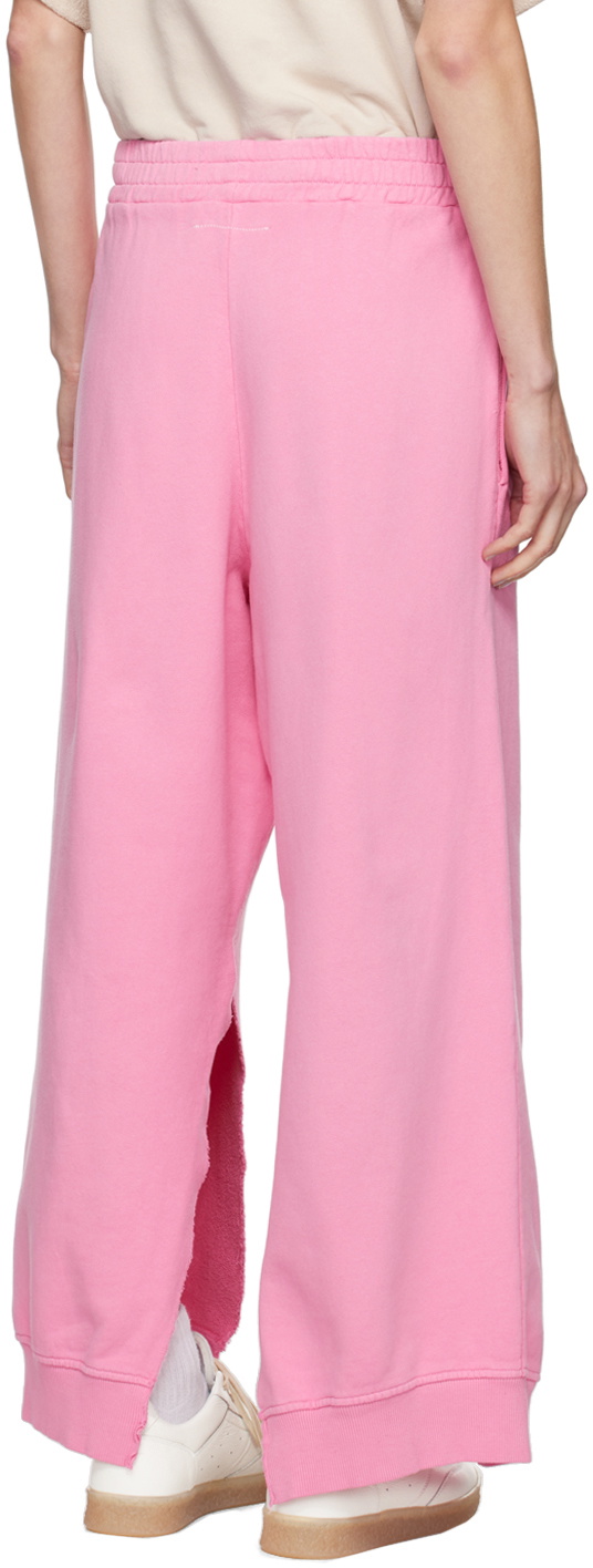 MM6 Maison Margiela Pink Vented Sweatpants