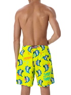 MC2 Saint Barth Man Lightweight Fabric Swim-shorts Lighting With Cryptopuppets Print | Cryptopuppets Special Edition