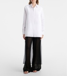 Alaïa Asymmetric cotton poplin shirt