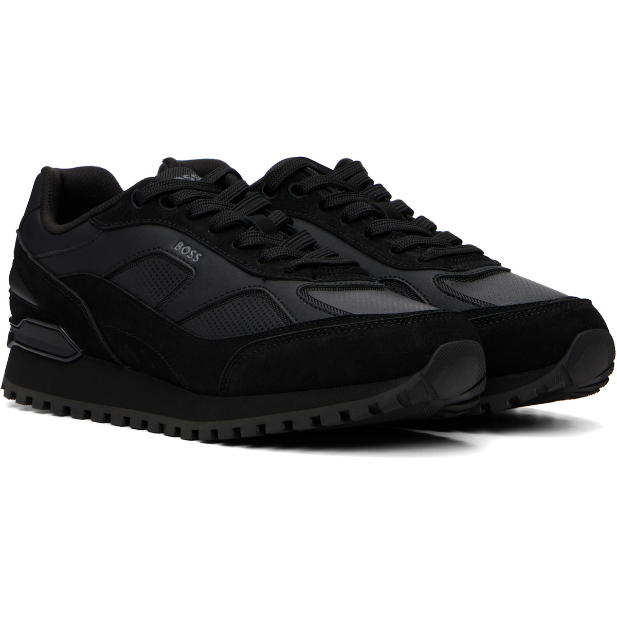 BOSS Black Printed-Logo Sneakers