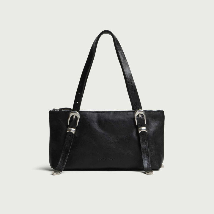 Photo: Our Legacy Women's 2 Cm Belt Shoulder Bag in Tire Black Forever Cowhide 