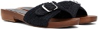 Gabriela Hearst Black Clover Slide Sandals