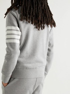 Thom Browne - Slim-Fit Striped Loopback Cotton-Jersey Sweatshirt - Gray