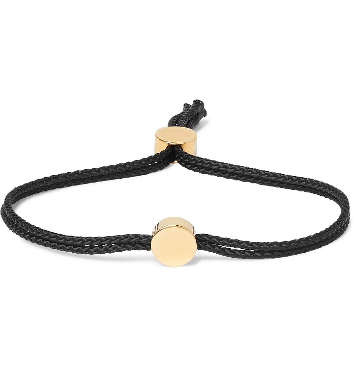 Photo: Alice Made This - Dot Cord and Gold-Plated Bracelet - Black
