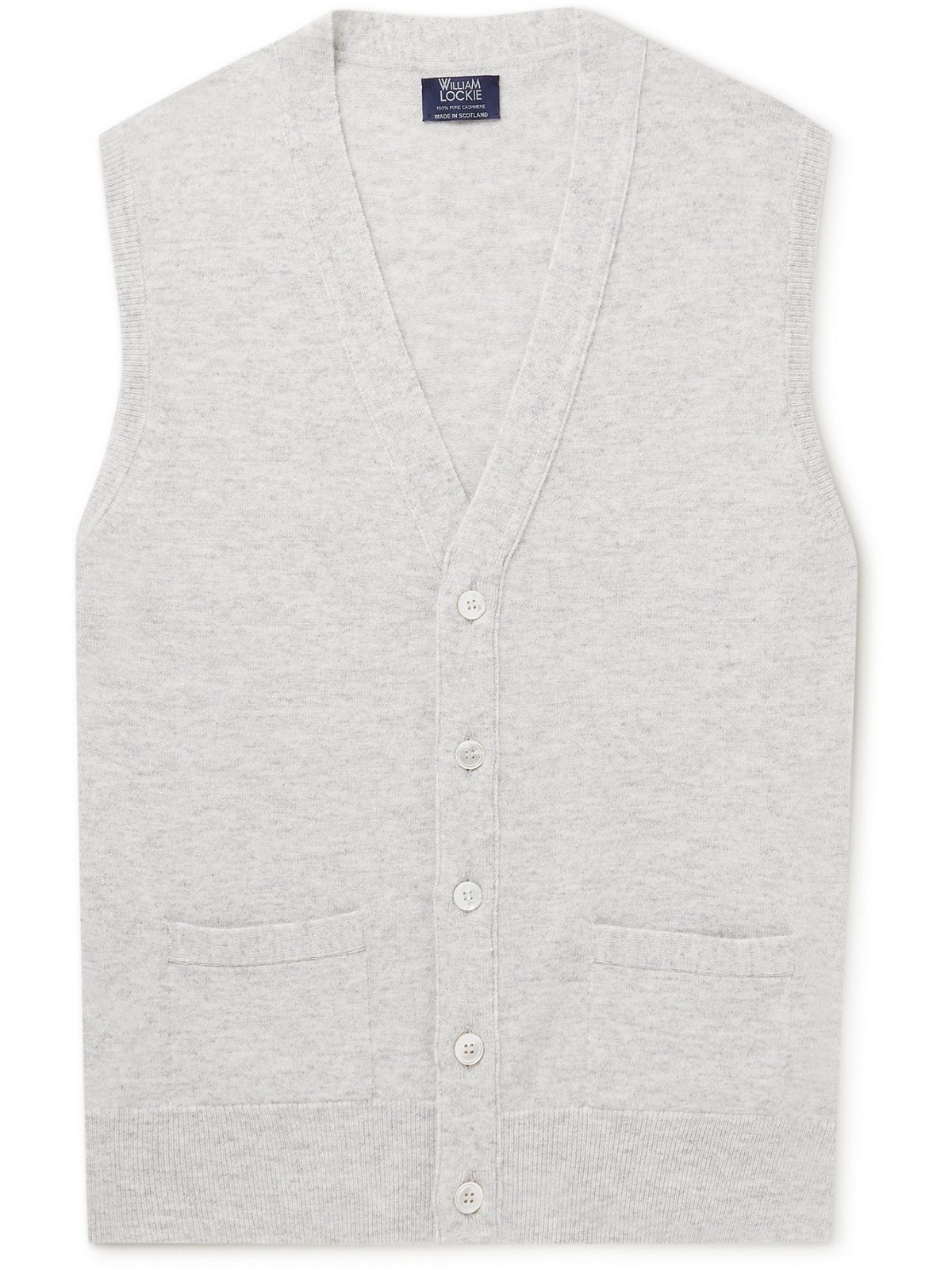 Photo: WILLIAM LOCKIE - Oxton Cashmere Sweater Vest - Gray
