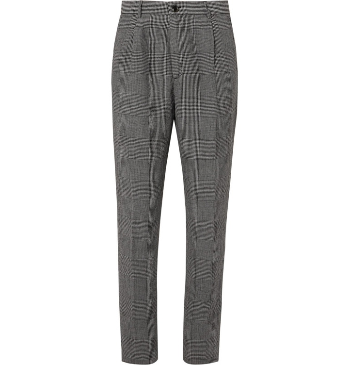 Photo: MAN 1924 - George Prince of Wales Checked Linen Suit Trousers - Gray