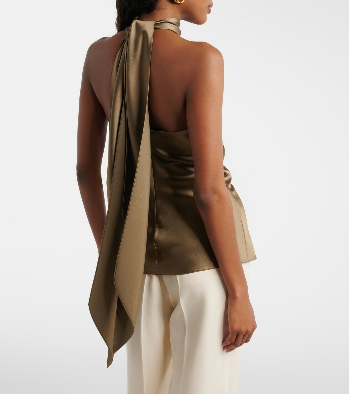 Ralph Lauren Collection Chiltons tie-neck satin top