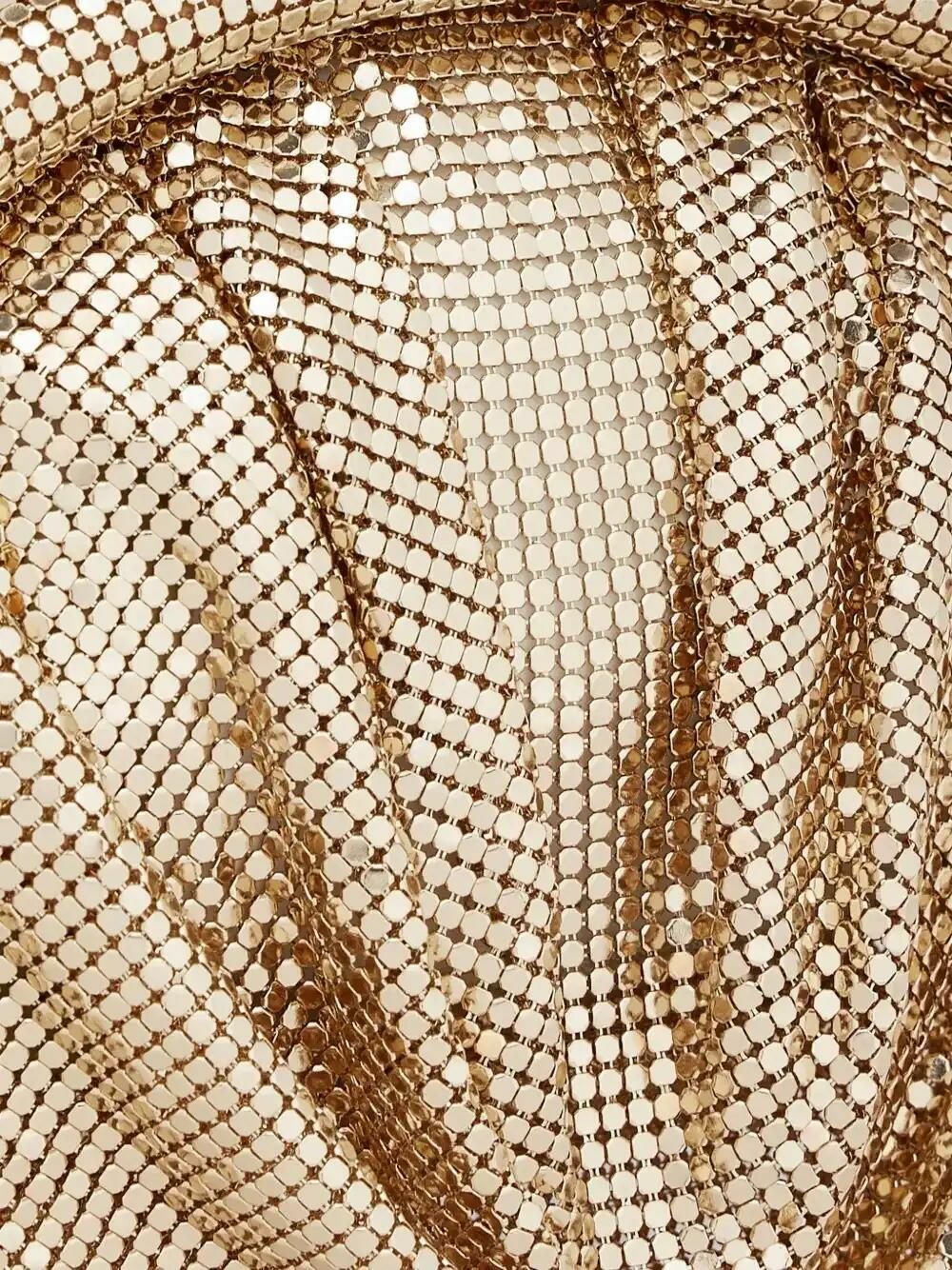 Rabanne Gold-Tone Mesh Evening Clutch Bag