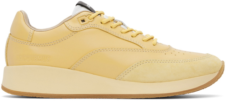 Photo: JACQUEMUS Yellow Les Sculptures 'La Daddy' Sneakers