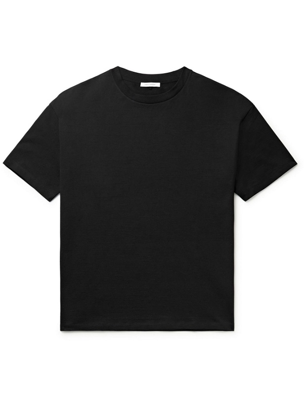 Photo: NINETY PERCENT - Boxy Organic Cotton-Jersey T-Shirt - Black