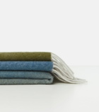 Loro Piana Suitcase striped cashmere blanket