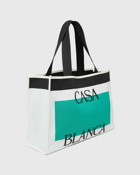 Casablanca Knitted Shopper Green/White - Mens - Tote & Shopping Bags