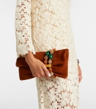 Velvet Jovie cotton-blend guipure lace midi dress