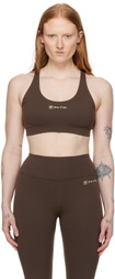 Sporty & Rich Brown Runner Script Sports Bra