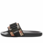 Burberry Men's Cameron Clip Sandal in Archive Beige Check
