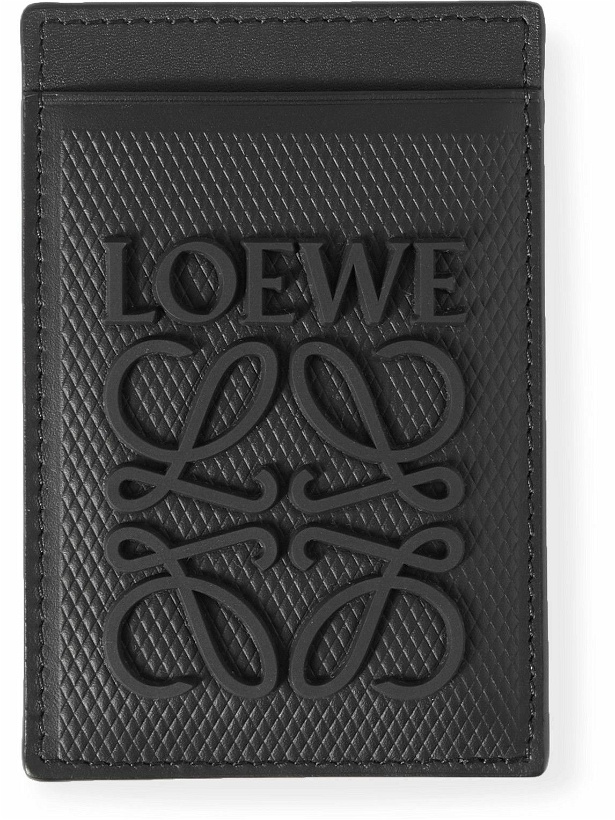 Photo: Loewe - Logo-Appliquéd Textured-Leather Cardholder