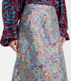 Dries Van Noten Brocade midi skirt
