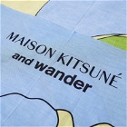 And Wander x Maison Kitsuné Bandana in Light Blue