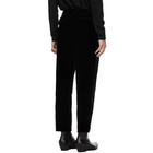 Saint Laurent Black Velvet Pleated Trousers