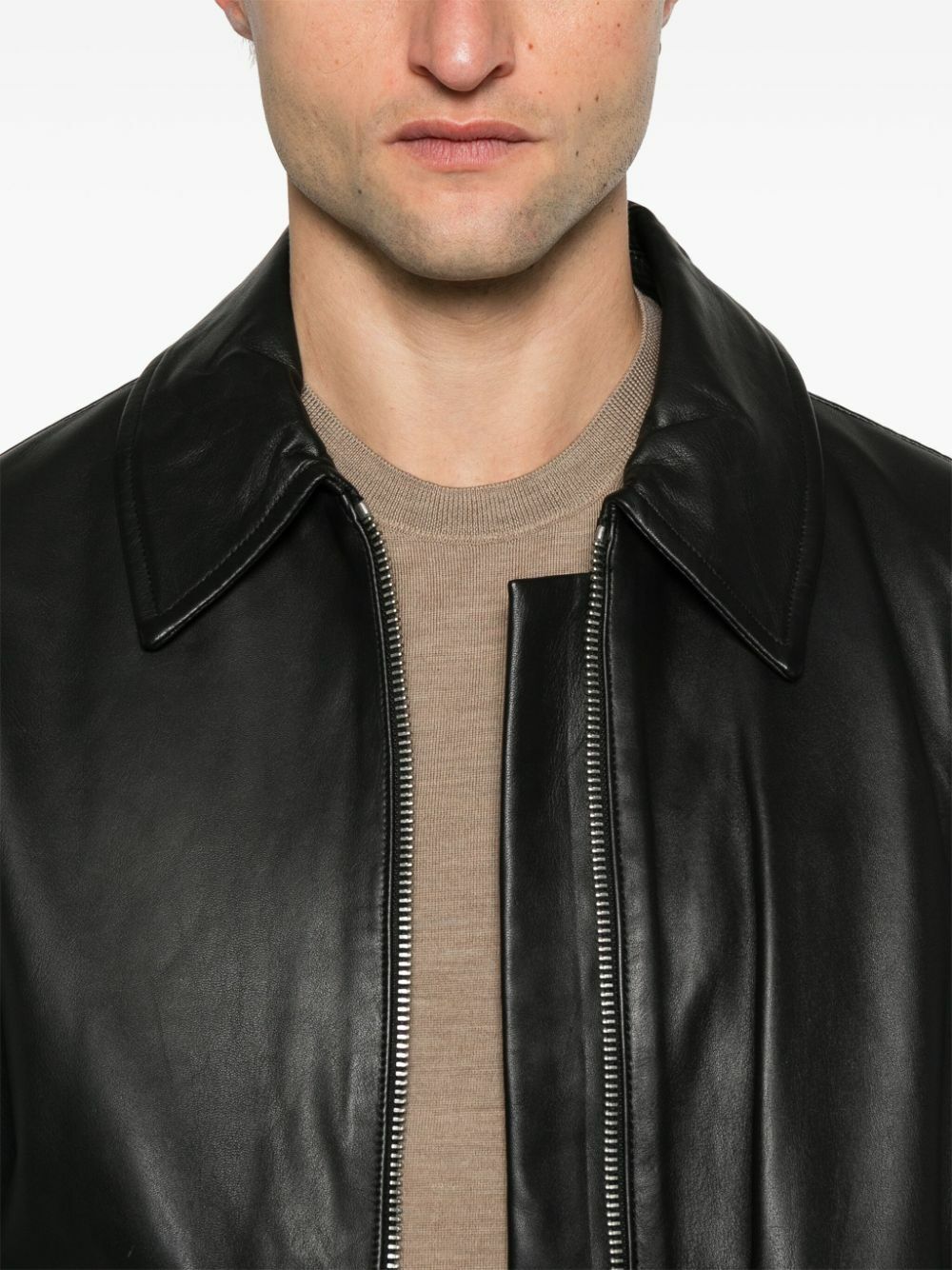 Studio Nicholson Leather Bomber Jacket Studio Nicholson