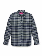 The Elder Statesman - Dune Checked Cotton Shirt - Blue