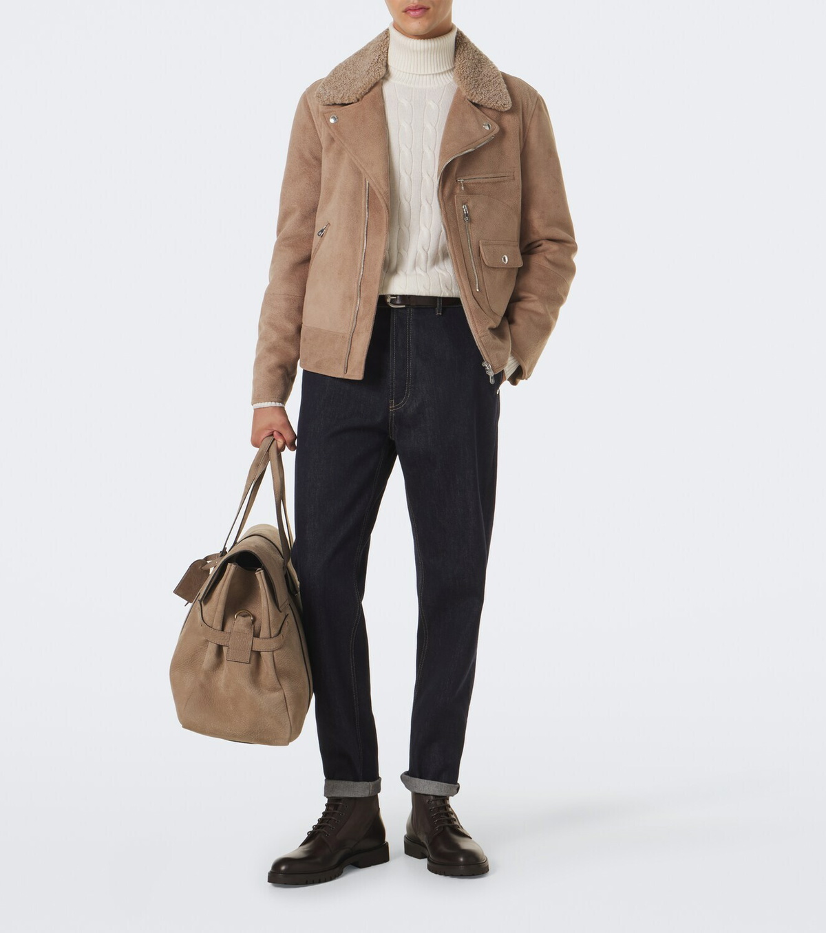 Brunello Cucinelli Cable-knit cashmere turtleneck sweater