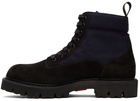 Paul Smith Black & Navy Suede Dizzie Boots