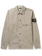 Stone Island - Logo-Appliquéd Twill Shirt Jacket - Neutrals