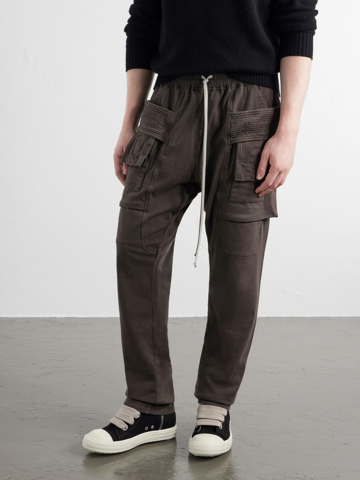 DRKSHDW by Rick Owens - Jumbolace Denim Sneakers - Black