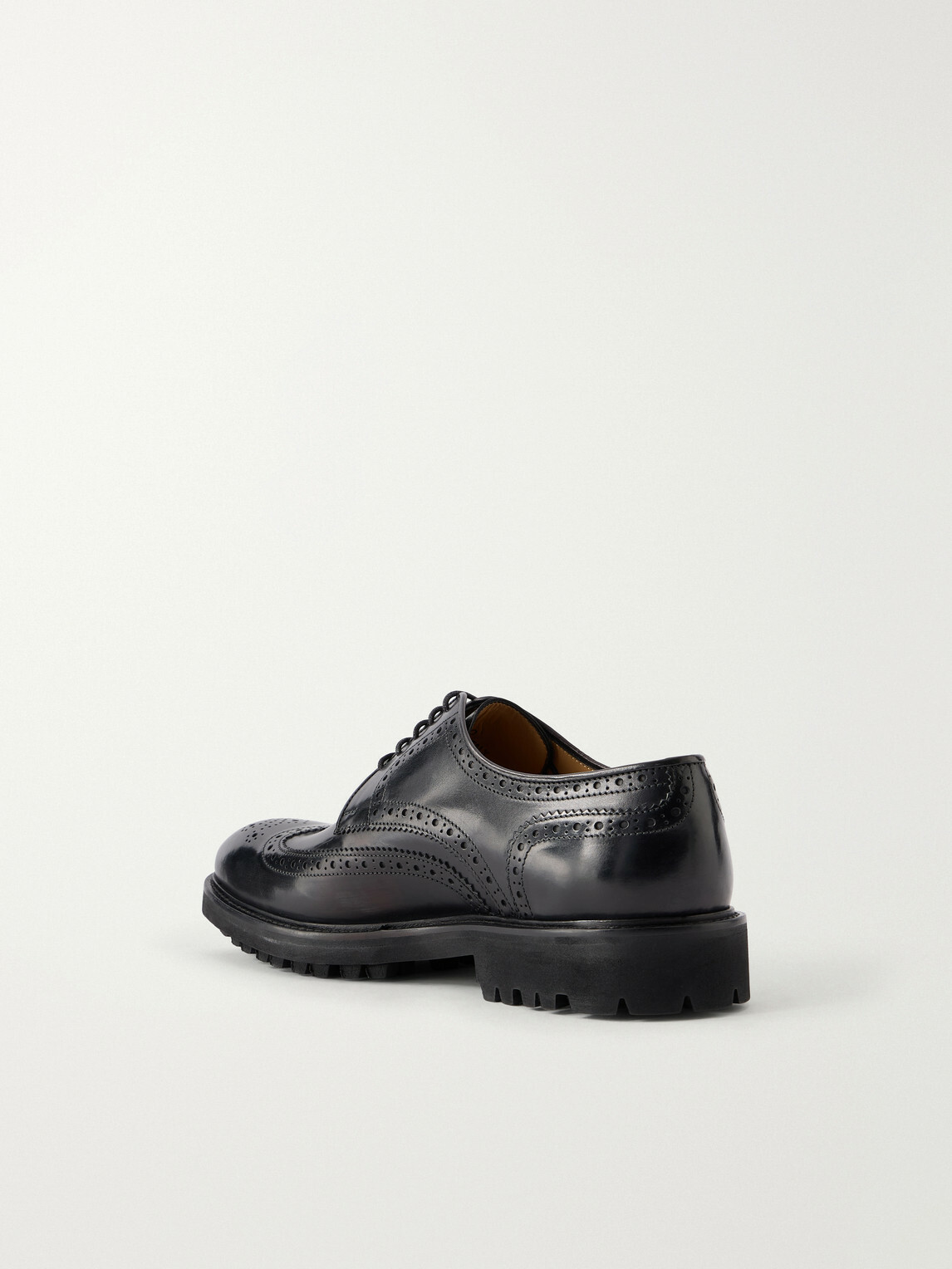 Mr P. - Leather Brogues - Black